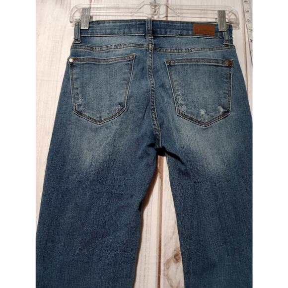 Judy Blue Jeans Womens 5 27 Blue Distressed Relaxed Fit‎ Mid Rise Stretch Denim - Picture 4 of 8